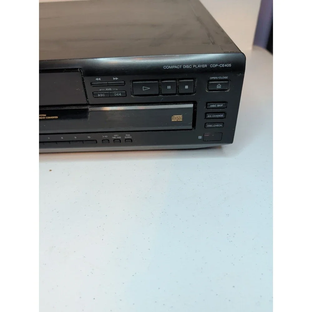 Sony CDP-CE405 5 Disc CD Compact Disc Changer Player No Remote TESTED Works Well